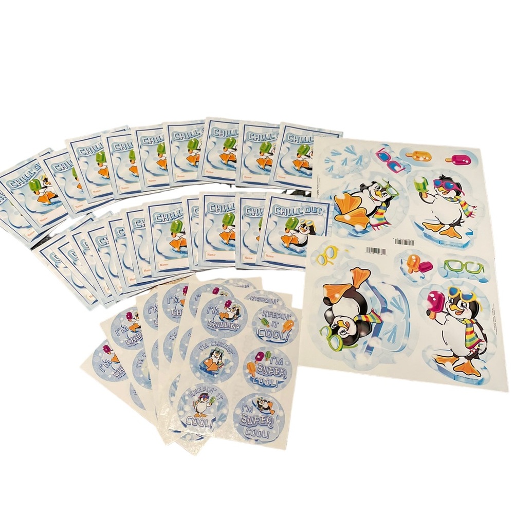 Really Good Stuff Writing Mini Journals Stickers Summer Penguins Party Favors